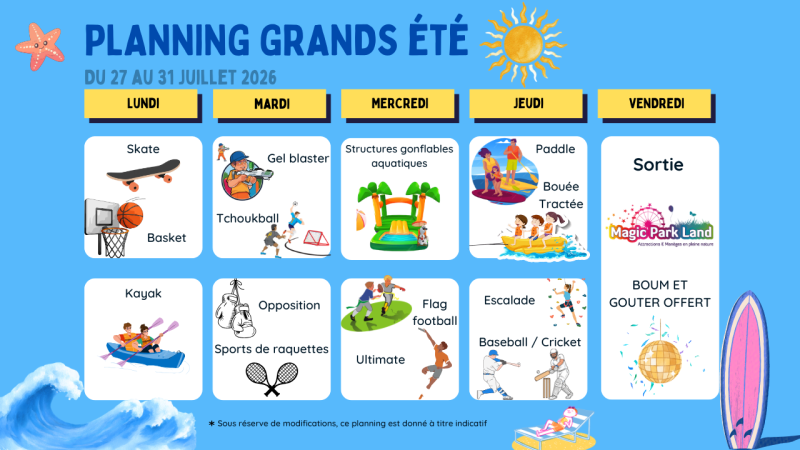 PLANNING GRANDS S4 été 2026