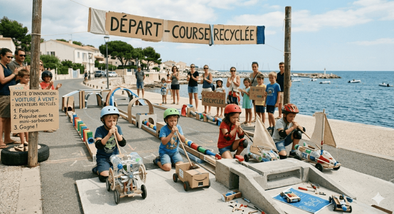 Activité créative matériaux recyclés proche de Marseille