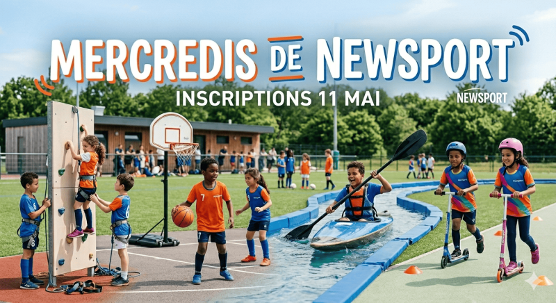 Montage photos des activités sportives des mercredis Newsport