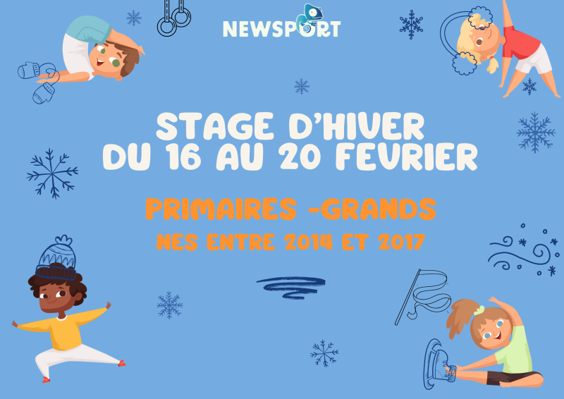Stage sportif grands (primaires)du 16 au 20 février 2026 